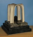 Sculpture--CeramicWater Tabletop Temple  #1