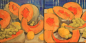 Painting--Oil-AbstractCantaloupe Sisters II