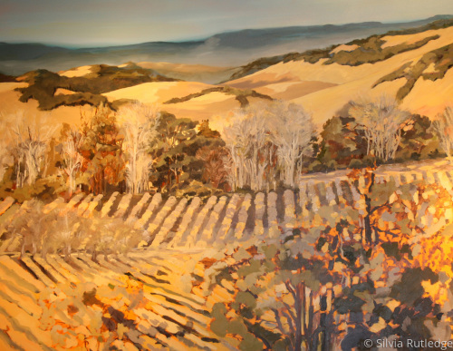 Painting-Plein Air-Winter Vineyard IV
