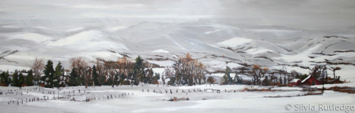 Painting-Landscape-Winter Barn