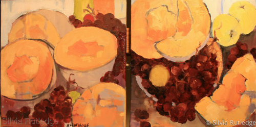 Painting-Abstract-Cantaloupe Sister 1