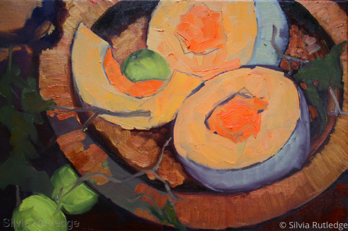 Painting-Still Life-Spice Colors & Cantaloupe