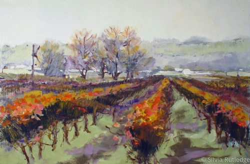 Painting-Landscape-Winter Vineyard II