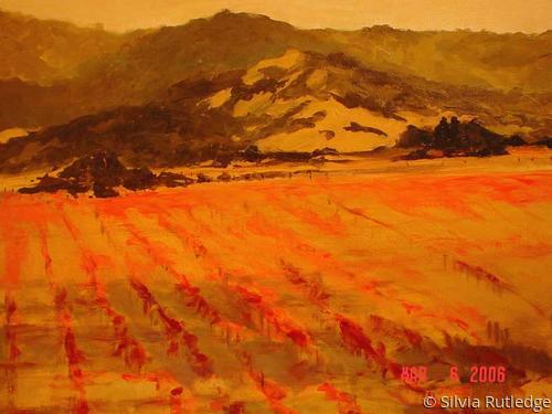 Painting-Landscape-Autumn Vineyards II