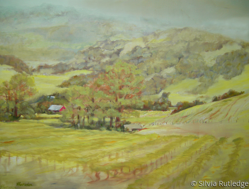 Painting-Landscape-Spring Vineyard