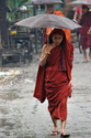 Photography-Young Monk with Umbrella, Mandalay