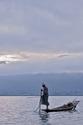 Photography-Fisherman on Canoe, Inle Lake
