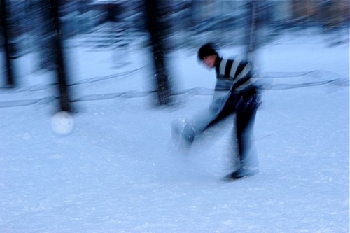 Photography-Football on the snow