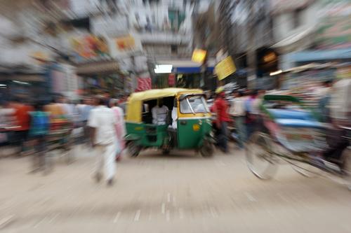 Photography-Blasting Rikshaw, New Delhi
