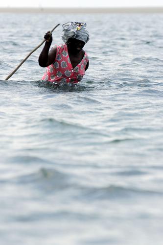 Photography-Woman Fishing Crabs, Vilankulo