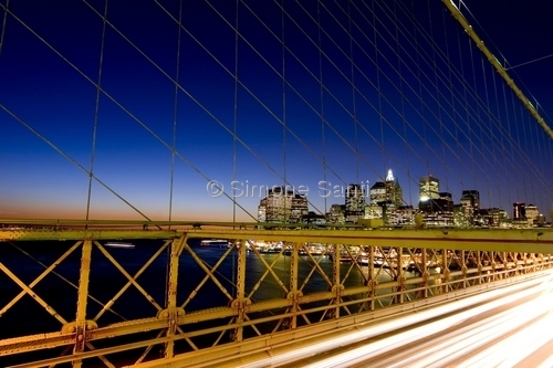 Photography-Brooklyn Bridge lights