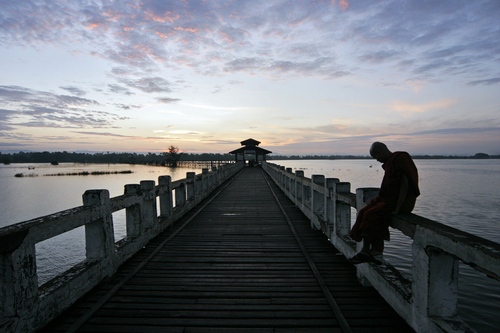 Photography-U Bein Bridge Sunrise, Amarapura