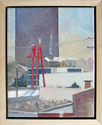 Painting--Oil-CityscapeArt with Snow