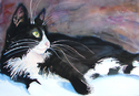 Painting--Watercolor-AnimalsPicasso Reclined