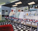 Painting--Acrylic-PhotorealismRockin' Comet Diner
