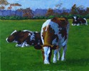 Painting--Acrylic-AnimalsGrazing Cow