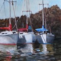 Painting--Oil-SeascapeSailboats at Rest