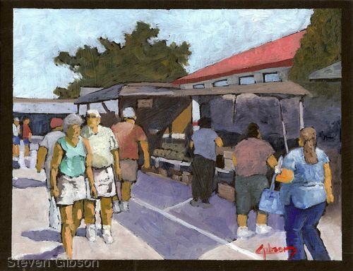 Painting-Cityscape-Flea Market sketch