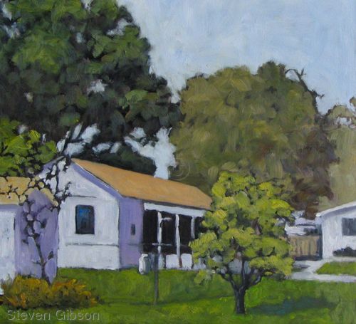 Painting-Landscape-Back Yard Plein Air