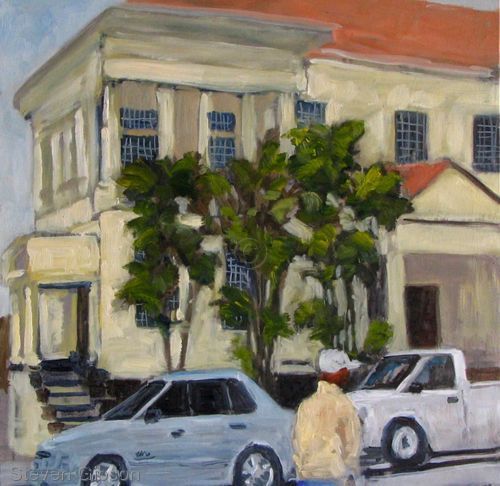 Painting-Cityscape-Trinidad City Hall