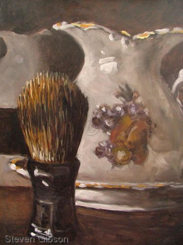 Painting-Still Life-Shaving Brush