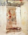 steph koufman, abstract, found object, mixed media, oil, wax - Abstract Painting