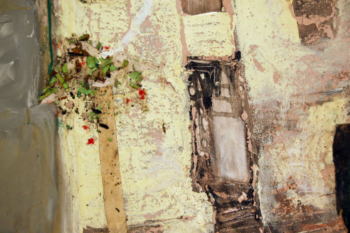 Painting-Abstract-Detail of Houses and Keys 4