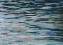 water, pastel, painting, Stefanie Silverman, reflections, light - Landscape Painting