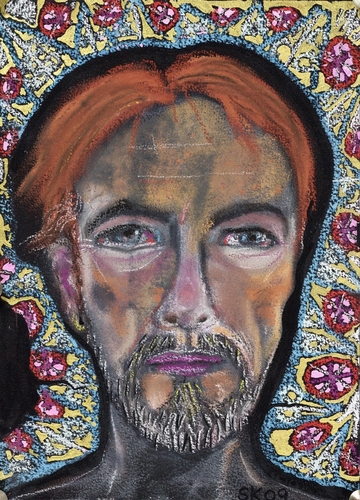 Self Portrait with Gold Floral