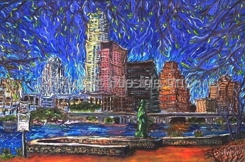 Painting-Oil-Pagoda Austin