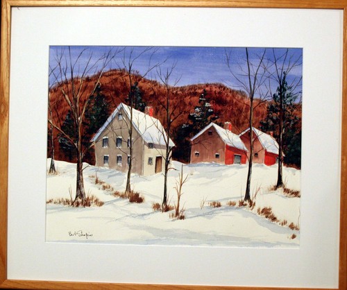 A House and 2 Barns in a Row