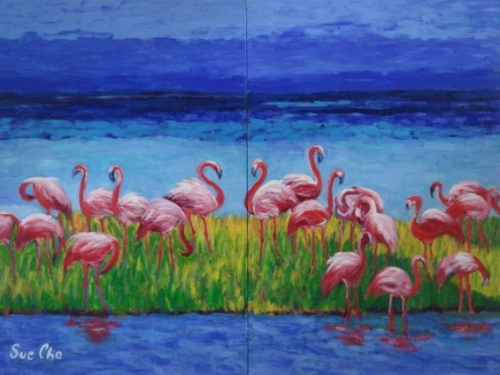 FLAMINGOS DIPTYCH
