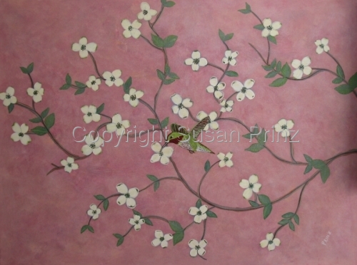 Dogwood with hummingbird