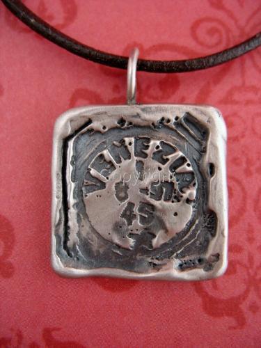 Venice%20%22Venezia%22%20Vintage%20Postmark%20Pendant%20on%20Leather (large view)
