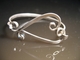 Jewelry-Sterling Scroll Heart Bracelet