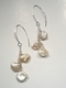Jewelry--Noble Metals-EarringsElongated hoop with keishi pearls