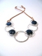 Jewelry--Noble Metals-NecklacesCircle Necklace on Leather with Lapis 