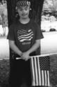 Photography--Black & White-FigurativeBoy with Flag