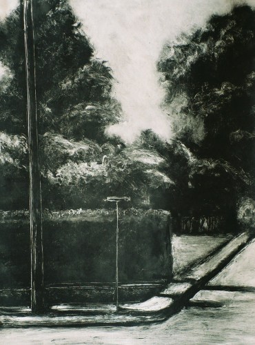 Print Making-Figurative-Corner of Hawthorne Street