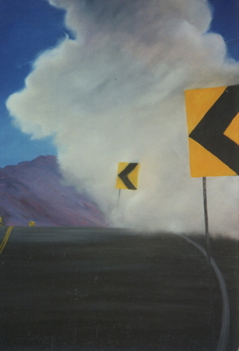 Painting-Landscape-Roller Coaster Road