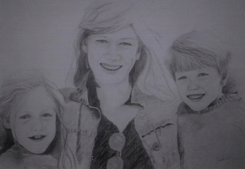 Drawing-Portrait-Allison and Kids