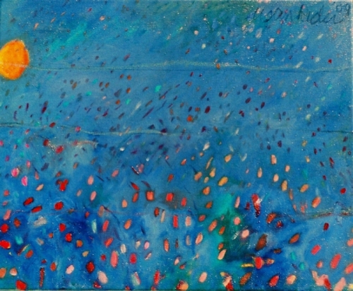 Painting-Abstract-Almost a Full Moon