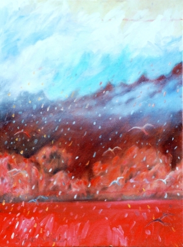 Painting-Crossing the River