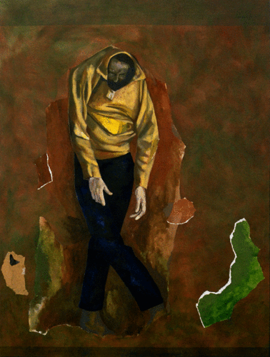 Painting-Landscape with a man - 2002