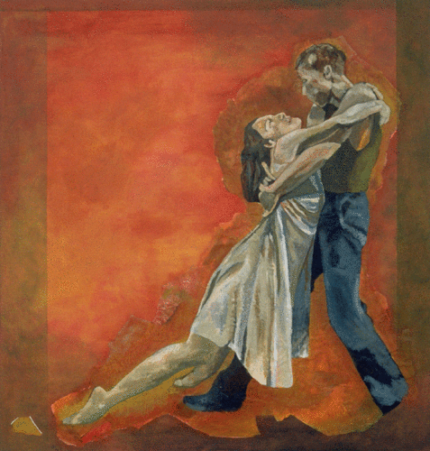 Painting-Acrylic-Int�rieur nuit / Interior night - 2002