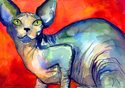 Sphynx Cat #6 painting Svetlana Novikova Sphynx%20Cat%20%236%20painting%20Svetlana%20Novikova (thumbnail)