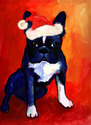 Christmas Boston Terrier Giclee print Christmas%20Boston%20Terrier%20Giclee%20print (thumbnail)