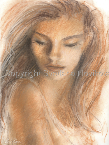 young%20woman%20painting%20Giclee%20Print (large view)
