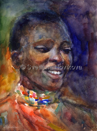 Ethnic%20woman%20Portrait%20painting%20Watercolor%20Novikova (large view)