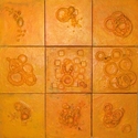 Orange Canvas Square